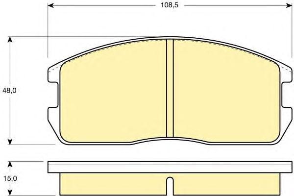 Комплект тормозных колодок, диско 6103659 GIRLING