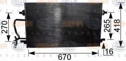 Конденсатор, кондиционер 8FC 351 036-391 HELLA