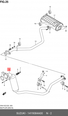 Катализатор 14190-84A00 SUZUKI
