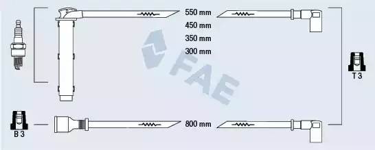 Ккомплект проводов зажигания 85760 FAE