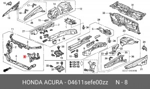 Кронштейн крепления 04611SEFE00ZZ HONDA