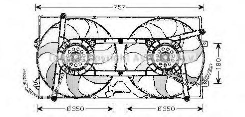 Вентилятор, охлаждение двигателя VW7504 AVA