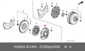 Нажимной диск сцепления 22300PM5L00 HONDA