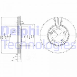 Тормозной диск BG3071 DELPHI