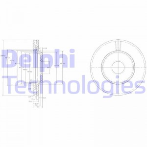 Тормозной диск BG2419 DELPHI