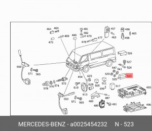 Блок управления двигателем A 002 545 42 32 MERCEDES BENZ