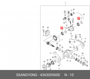 Подшипник 4363005600 SSANG YONG