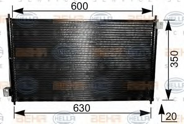 Конденсатор, кондиционер 8FC 351 037-741 HELLA