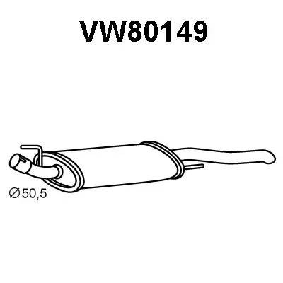 Глушитель выхлопных газов конечный VW80149 VENEPORTE