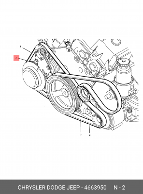 Клиновой ремень 466 3950 CHRYSLER