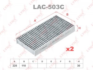 Фильтр салона LAC-503C LYNXAUTO