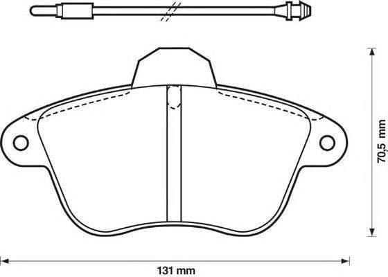 Комплект тормозных колодок, диско 571741B BENDIX JURID