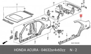 Боковина 04632SR4V60ZZ HONDA