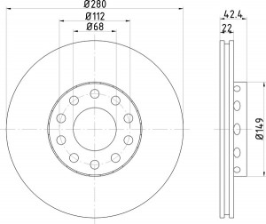 Тормозной диск MDC1657 MINTEX