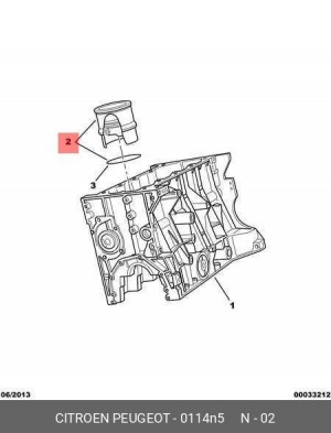 Гильзы с поршнями и кольцами (комплект) 0114.N5 CITROEN PEUGEOT