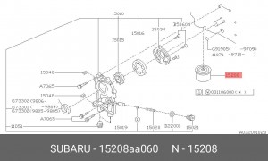 Масляный фильтр 15208AA060 SUBARU