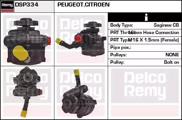 Гидравлический насос, рулевое управление DSP334 DELCO REMY