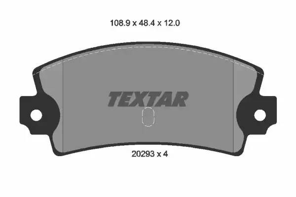 Комплект тормозных колодок, диско 2029301 TEXTAR