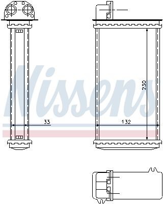 Теплообменник, отопление салона 72982 NISSENS