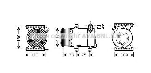 Компрессор, кондиционер AUK185 AVA