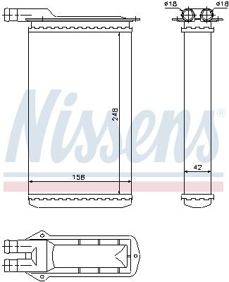 Теплообменник, отопление салона 71942 NISSENS