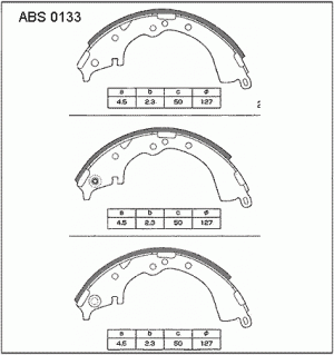 Колодки тормозные барабанные ABS0133 ALLIED NIPPON