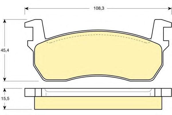 Комплект тормозных колодок, диско 6103039 GIRLING