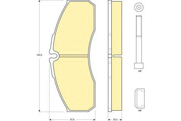 Комплект тормозных колодок, диско 6133854 GIRLING