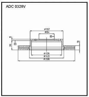 Диск тормозной ADC0328V ALLIED NIPPON