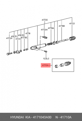 Ремкомплект, рабочий цилиндр 4171043A00 HYUNDAI KIA
