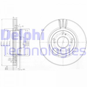 Тормозной диск BG3977 DELPHI