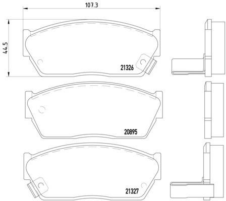 Комплект тормозных колодок, диско P 28 004 BREMBO