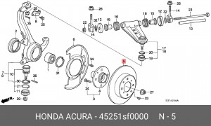 Тормозной диск 45251SF0000 HONDA