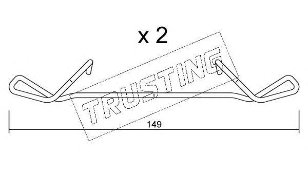 Комплектующие, колодки дискового тормоза KIT091 TRUSTING