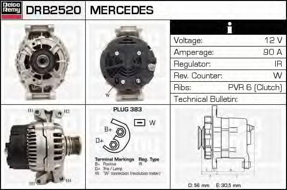 Генератор DRB2520 DELCO REMY
