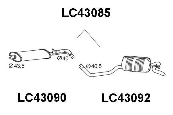 Глушитель выхлопных газов конечный LC43085 VENEPORTE