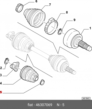 Хомут пыльника ШРУСа 46307069 ALFA FIAT LANCIA
