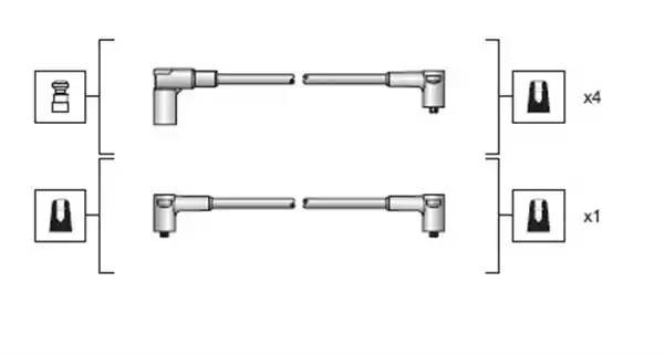 Ккомплект проводов зажигания 941318111029 MAGNETI MARELLI