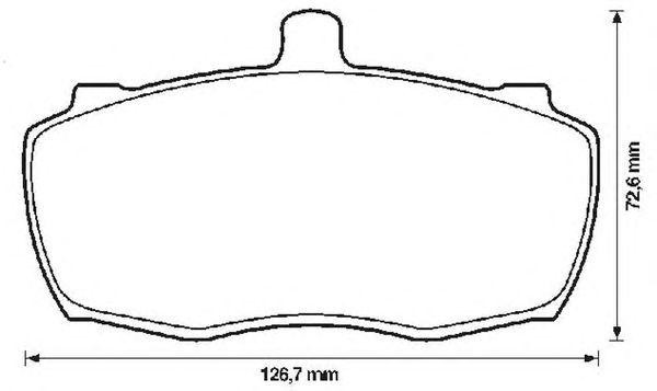 Комплект тормозных колодок, диско 571822B BENDIX JURID