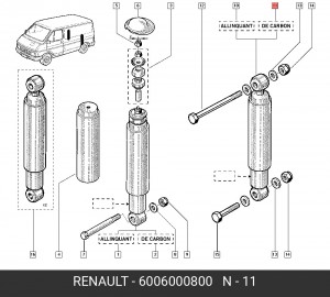 Амортизатор подвески 6006000800 RENAULT