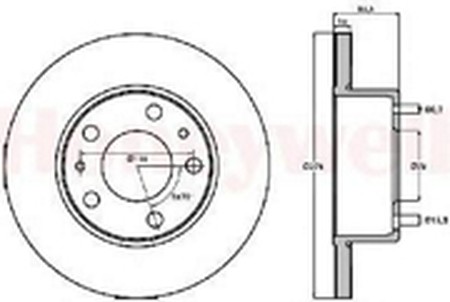 Тормозной диск 569106B BENDIX JURID