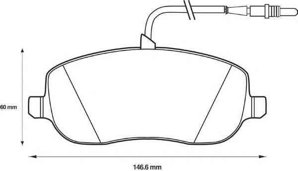 Комплект тормозных колодок, диско 573096B BENDIX JURID