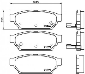 Комплект тормозных колодок, диско P54016 BREMBO