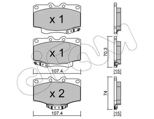 Комплект тормозных колодок, диско 822-152-0 CIFAM