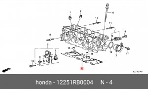 Прокладка ГБЦ 12251RB0004 HONDA
