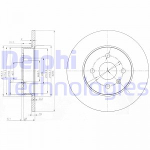 Тормозной диск BG3885 DELPHI