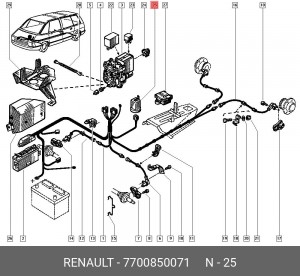 Реле, противоблокировочное устройство 7700850071 RENAULT