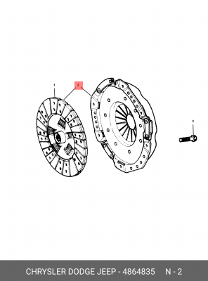 Комплект сцепления 486 4835 CHRYSLER