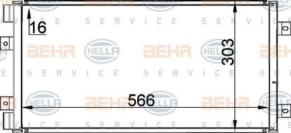 Конденсатор, кондиционер 8FC351300741 HELLA