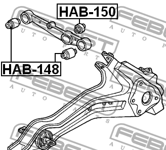 Сайлентблок заднего рычага HAB-150 FEBEST